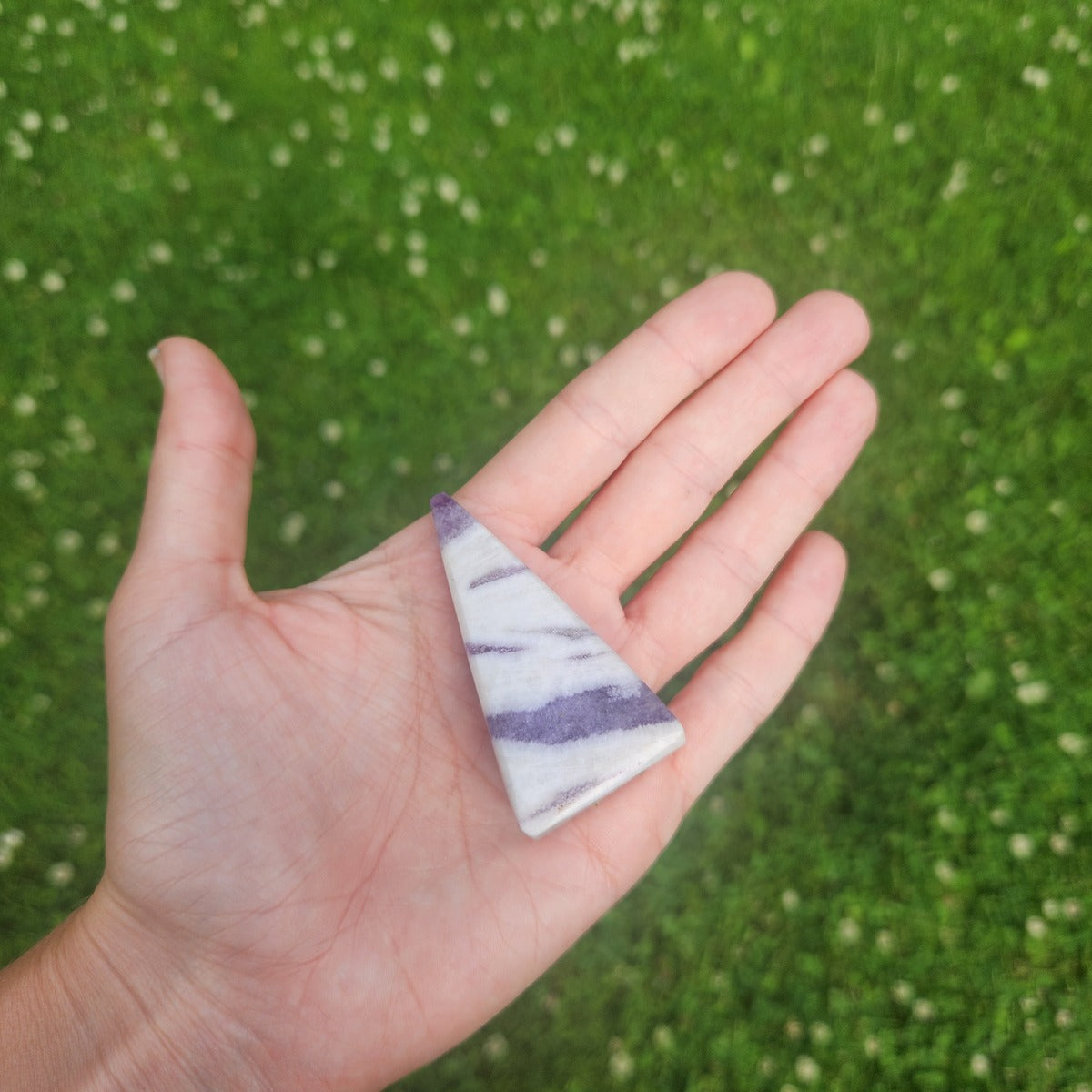 Chevron Amethyst Crystal Pyramid