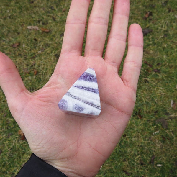 Chevron Amethyst Crystal Pyramid