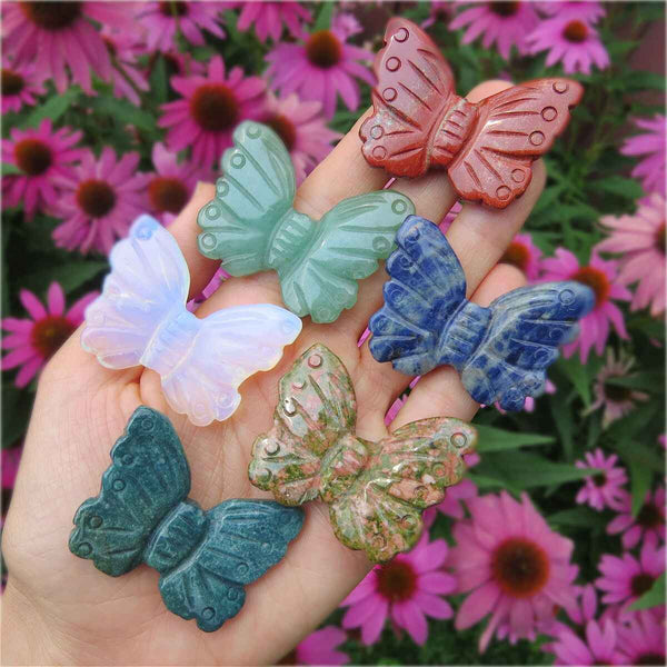 Crystal Butterfly Carvings