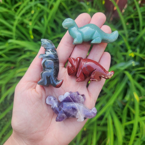 Crystal Dinosaur Stone Carvings