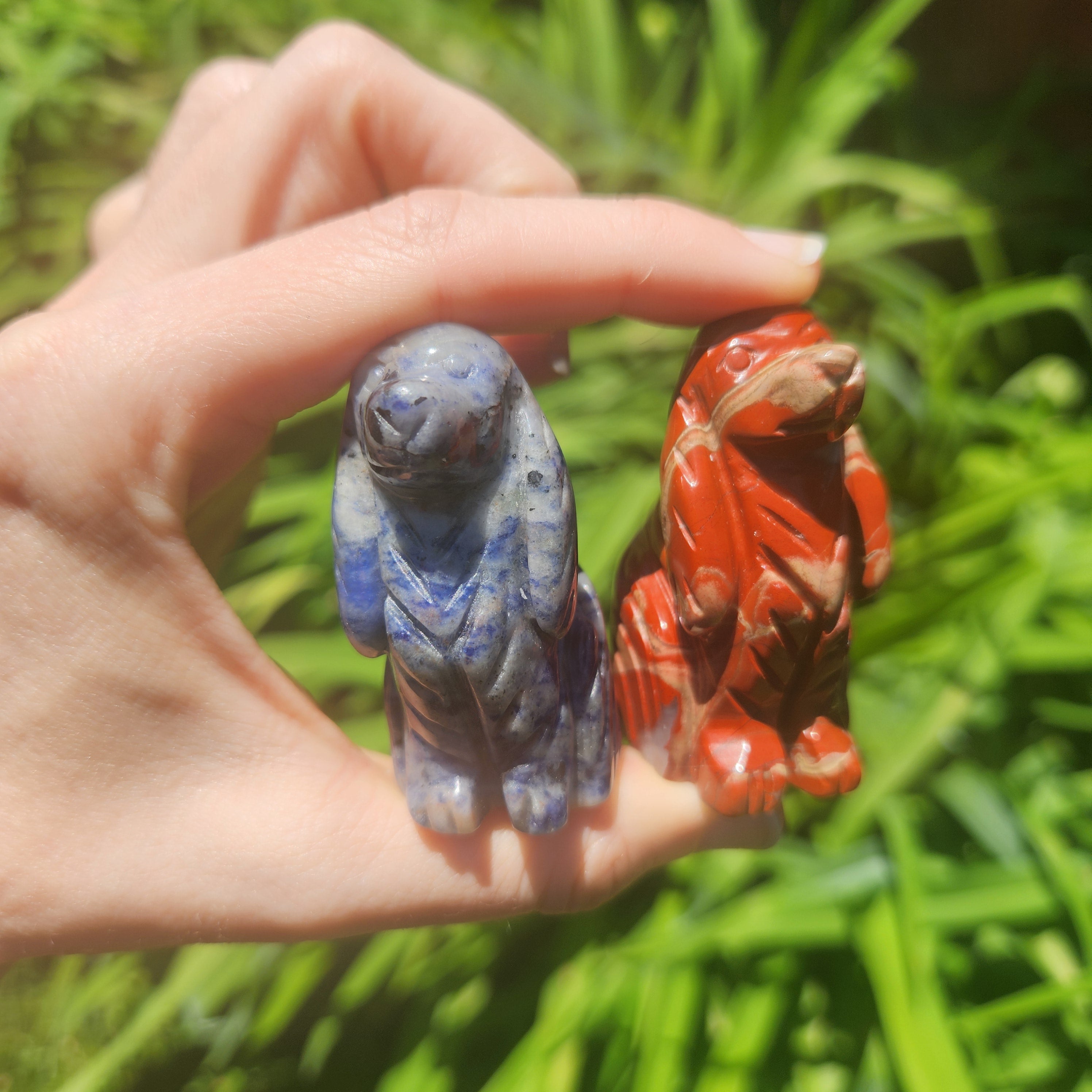 Crystal Dog Animal Stone Carvings - Cocker Spaniel