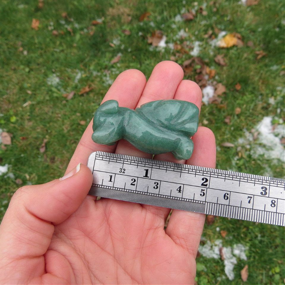 Crystal Dog Figurine 1.5" Stone Animal Carving