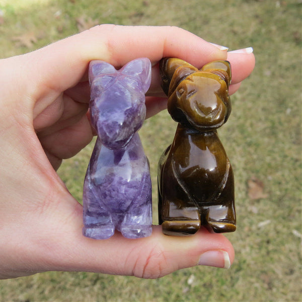Carved Crystal Donkey Stone Animal Figurine