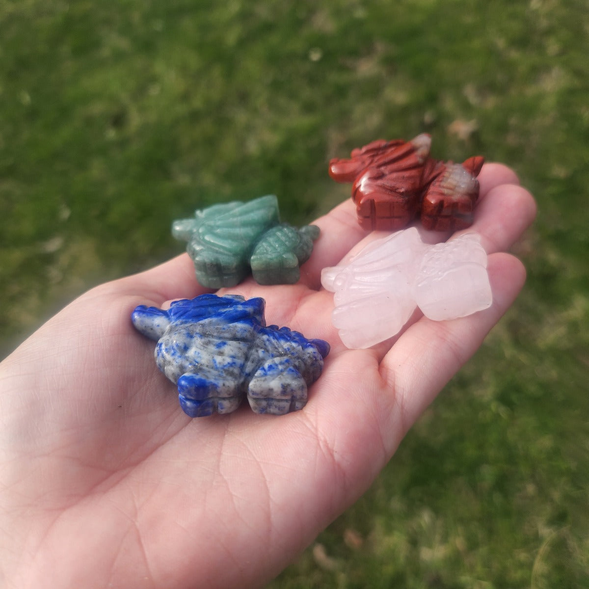 Crystal Dragon Stone Carvings