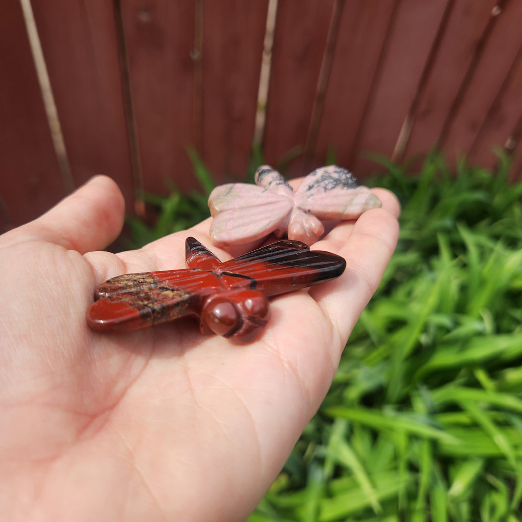 Crystal Dragonfly Stone Figurines