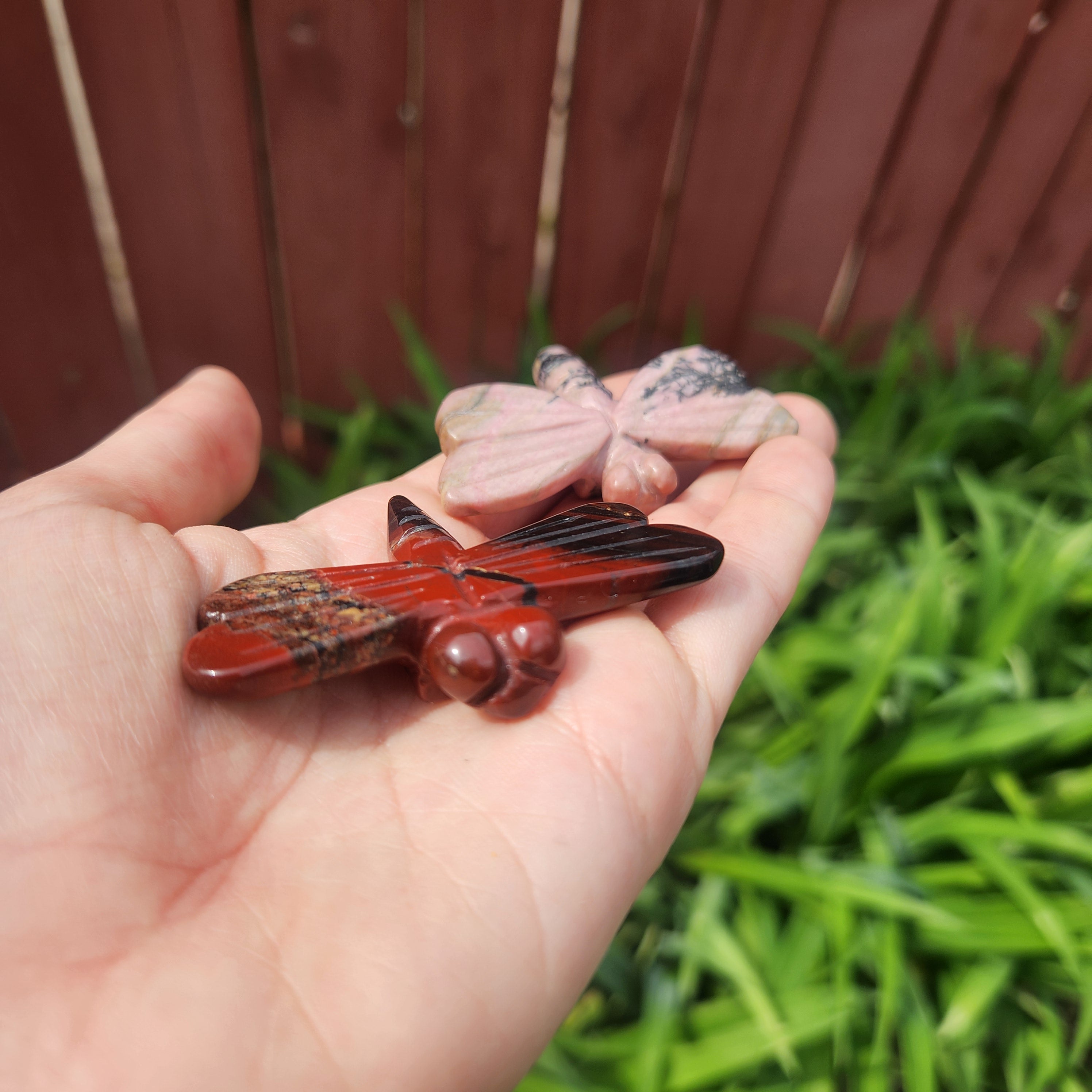 Crystal Dragonfly Stone Figurines