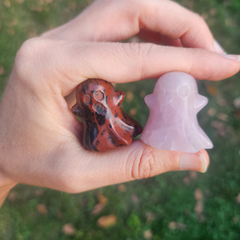 Carved Crystal Ghost Figurine
