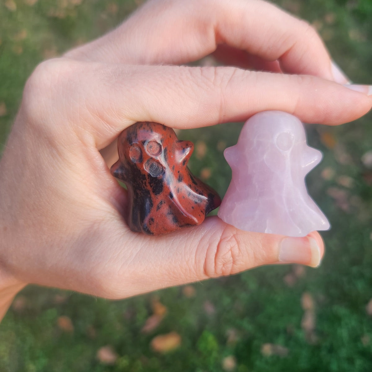 Carved Crystal Ghost Figurine