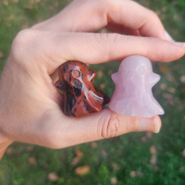 Carved Crystal Ghost Figurine