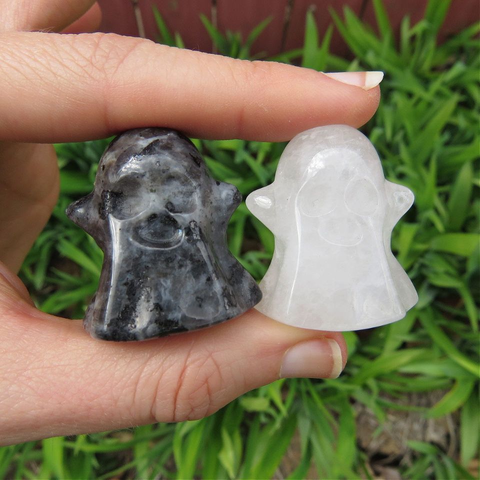 Crystal Ghost Stone Figurine 1.25"