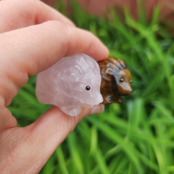 Crystal Hedgehog Carving