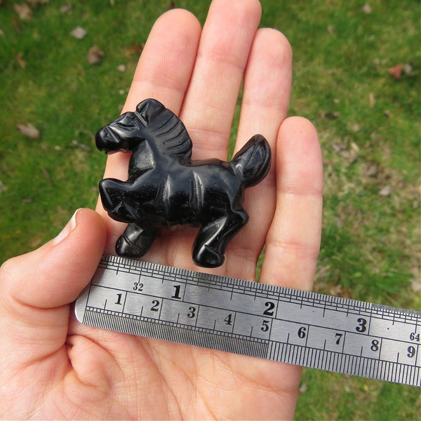 Crystal Horse Stone Animal Carving 1.75"