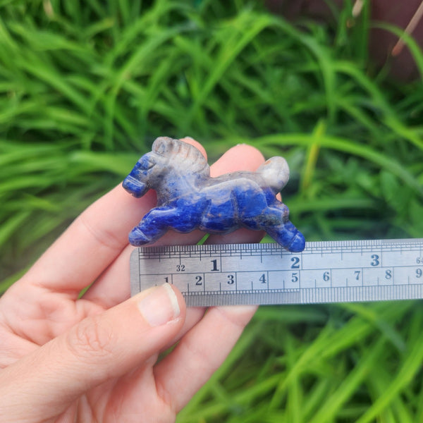 Crystal Horse Stone Carving 2" Animal Figurine
