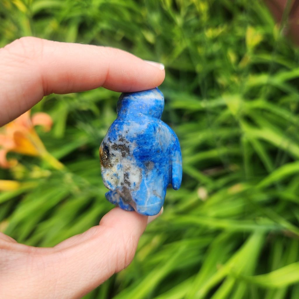 Lapis Lazuli Crystal Penguin Carving 1.75" Stone Animal Figurine