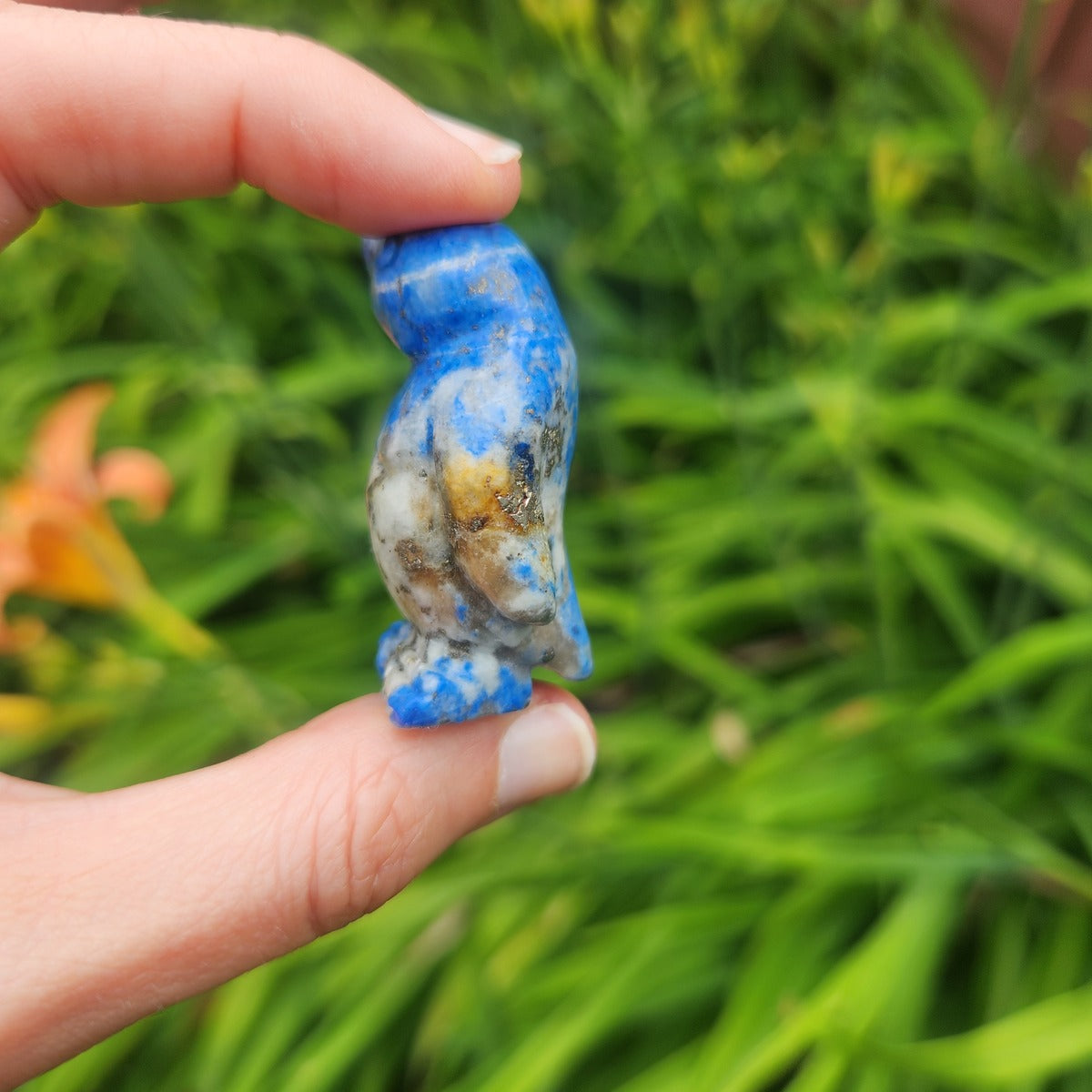 Lapis Lazuli Crystal Penguin Carving 1.75" Stone Animal Figurine