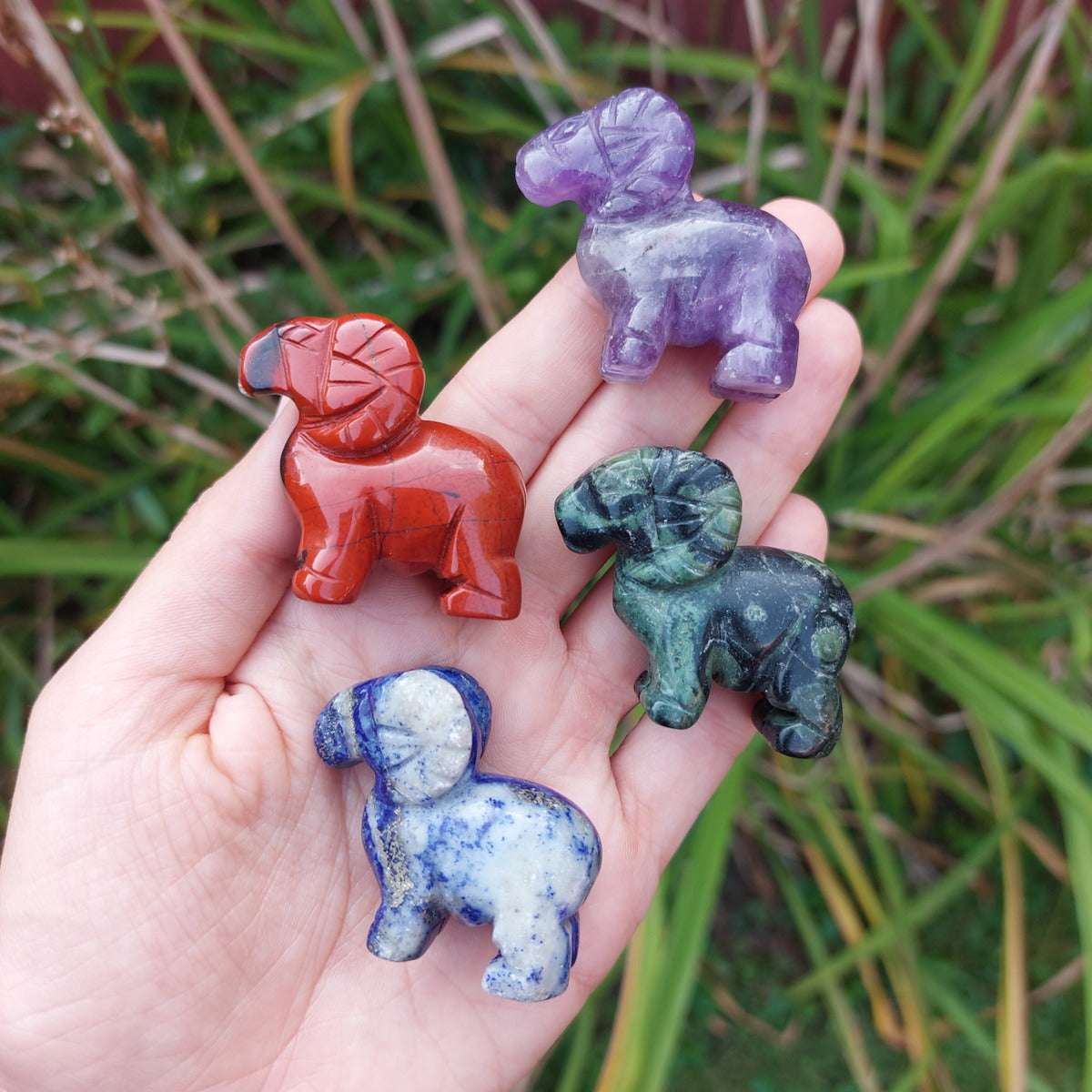 Crystal Ram Animal Stone Carvings