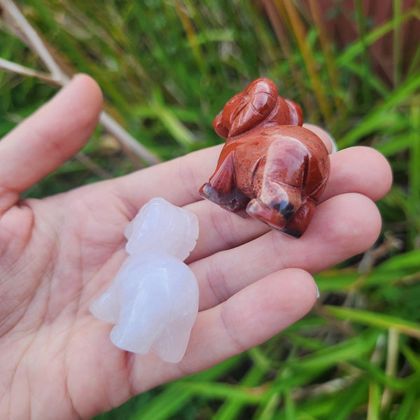 Crystal Ram Stone Animal Figurine 1.75" Capricorn Zodiac