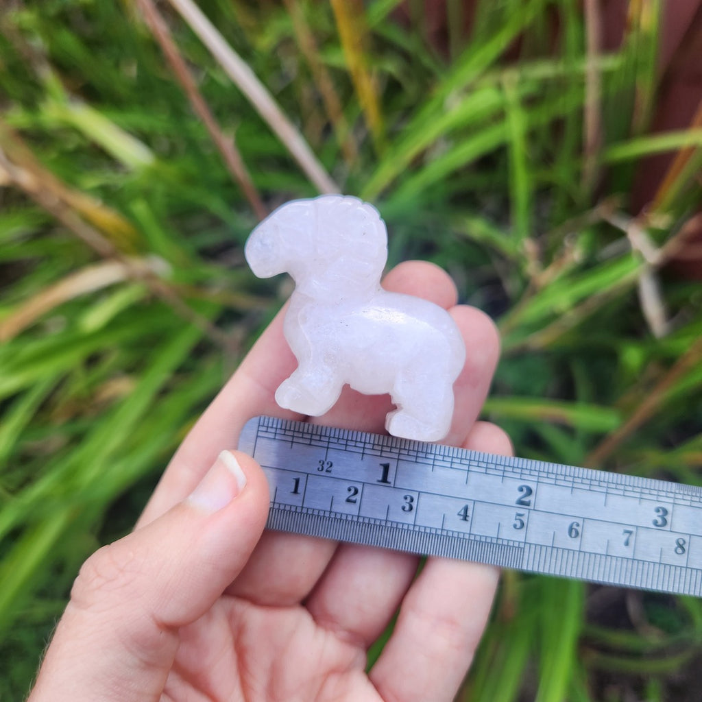 Crystal Ram Stone Animal Figurine 1.75" Aries Zodiac