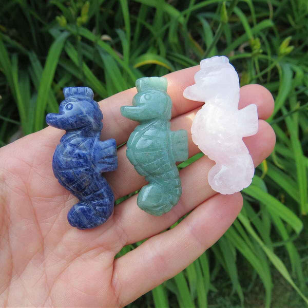 Crystal Seahorse Stone Animal Carving