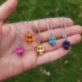 Howlite Crystal Skull Necklaces