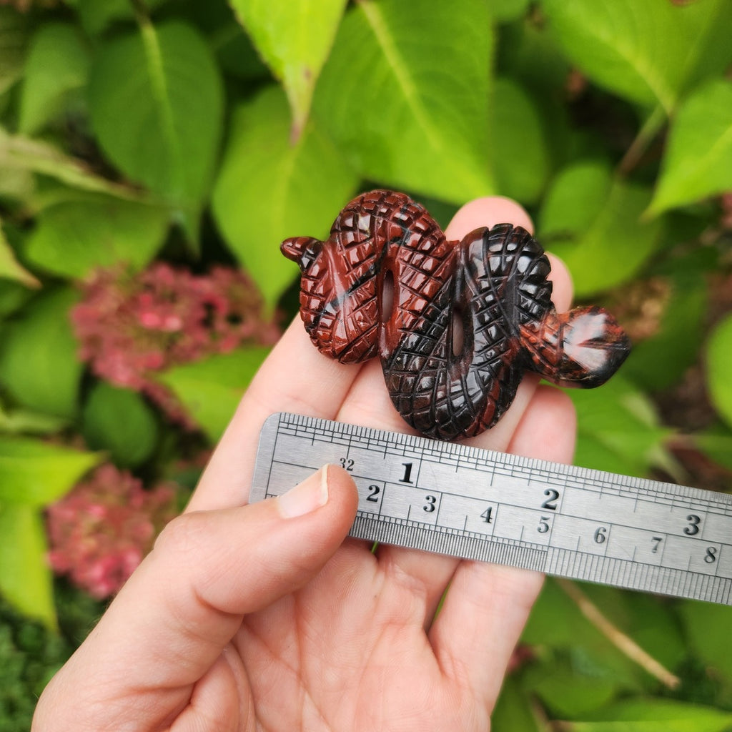 Crystal Snake Carving 2" Stone Snake Figurine Animal Totem