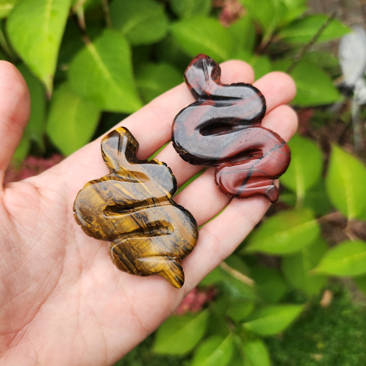 Crystal Snake Carving 2" Stone Snake Figurine Animal Totem