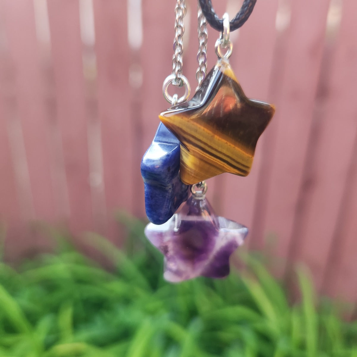 Crystal Star Necklace - Stone Star Jewelry