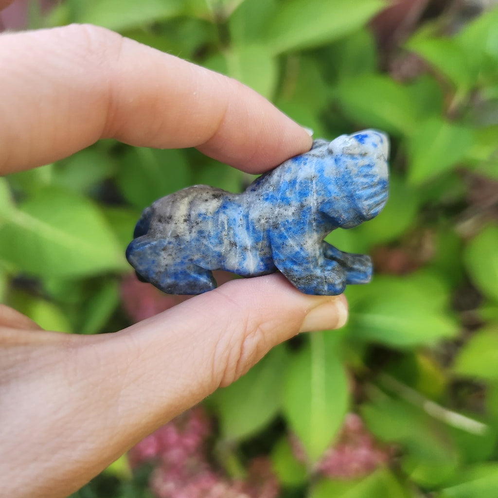 Lapis Lazuli Crystal Tiger Animal Totem