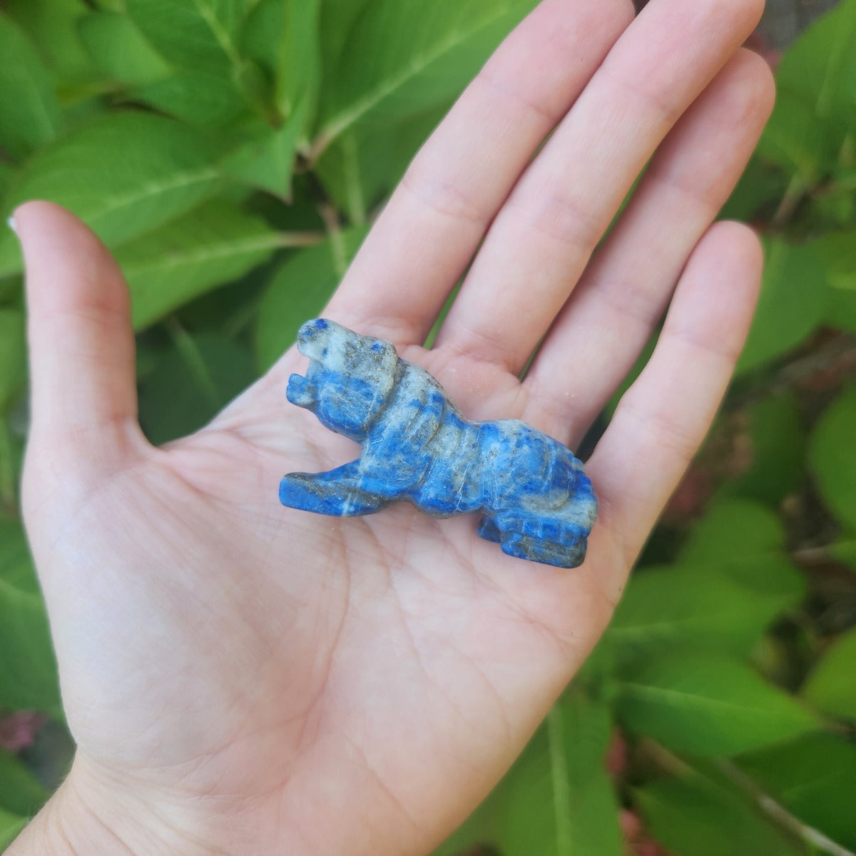 Tiger Crystal Animal Figurine - Lapis Lazuli