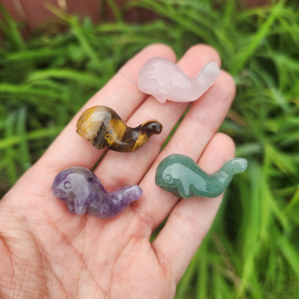 Crystal Whale Stone Animal Carving