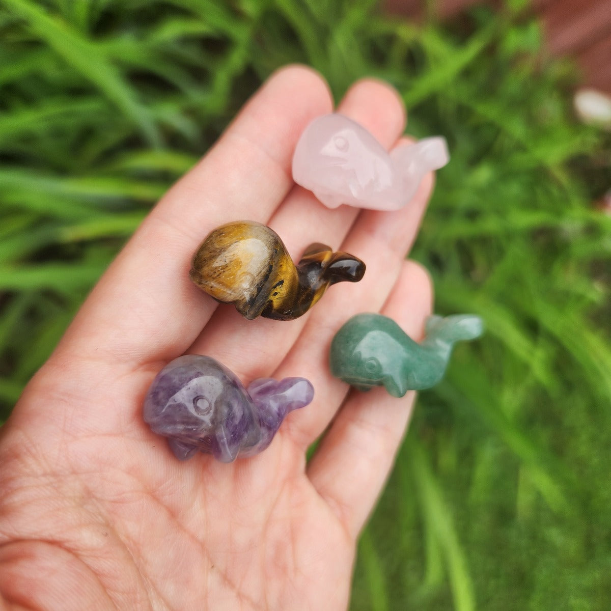 Mini Crystal Whale Animal Figurine 