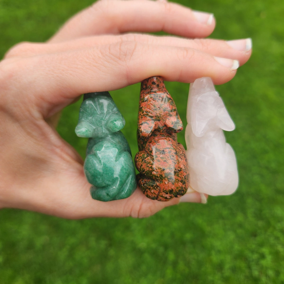 Crystal Wolf Animal Figurines