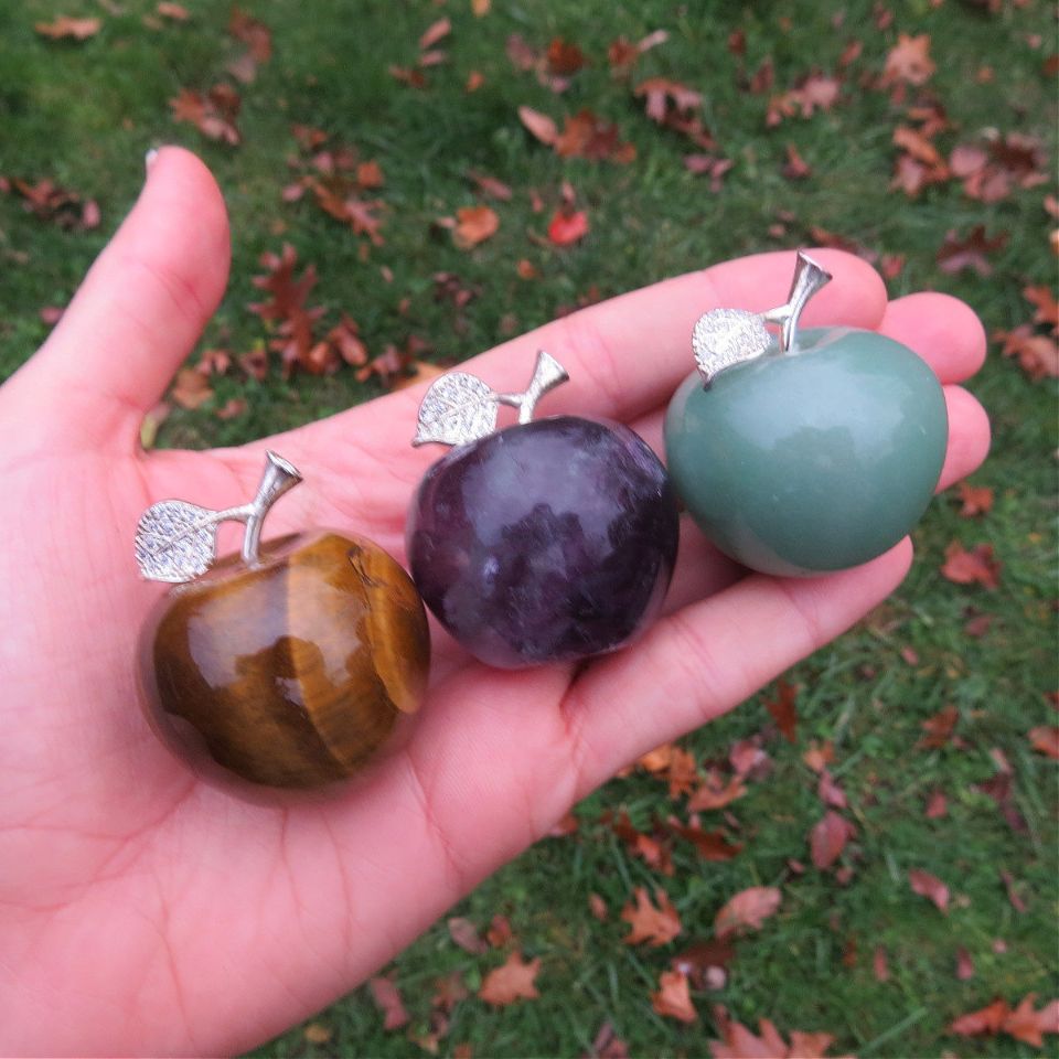 Crystal Apple Stone Carving