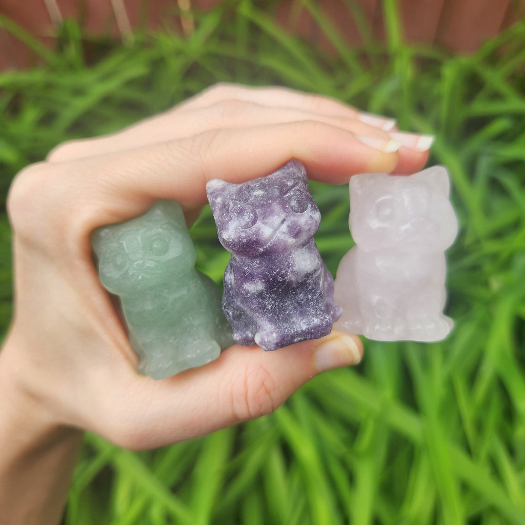 Crystal Cat Animal Figurine