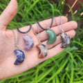 Crescent Moon Crystal Necklace