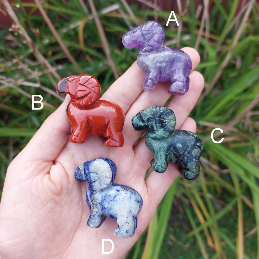 Crystal Ram Animal Figurine 1.5" Aries Zodiac Stone