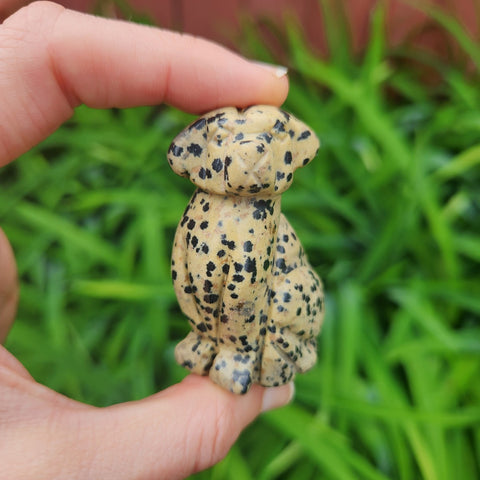 Dalmation Stone Dog Crystal Figurine