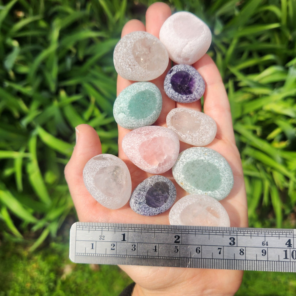 Ema Egg Window Stone 1" | Amethyst, Aventurine, & Quartz Seer Stone