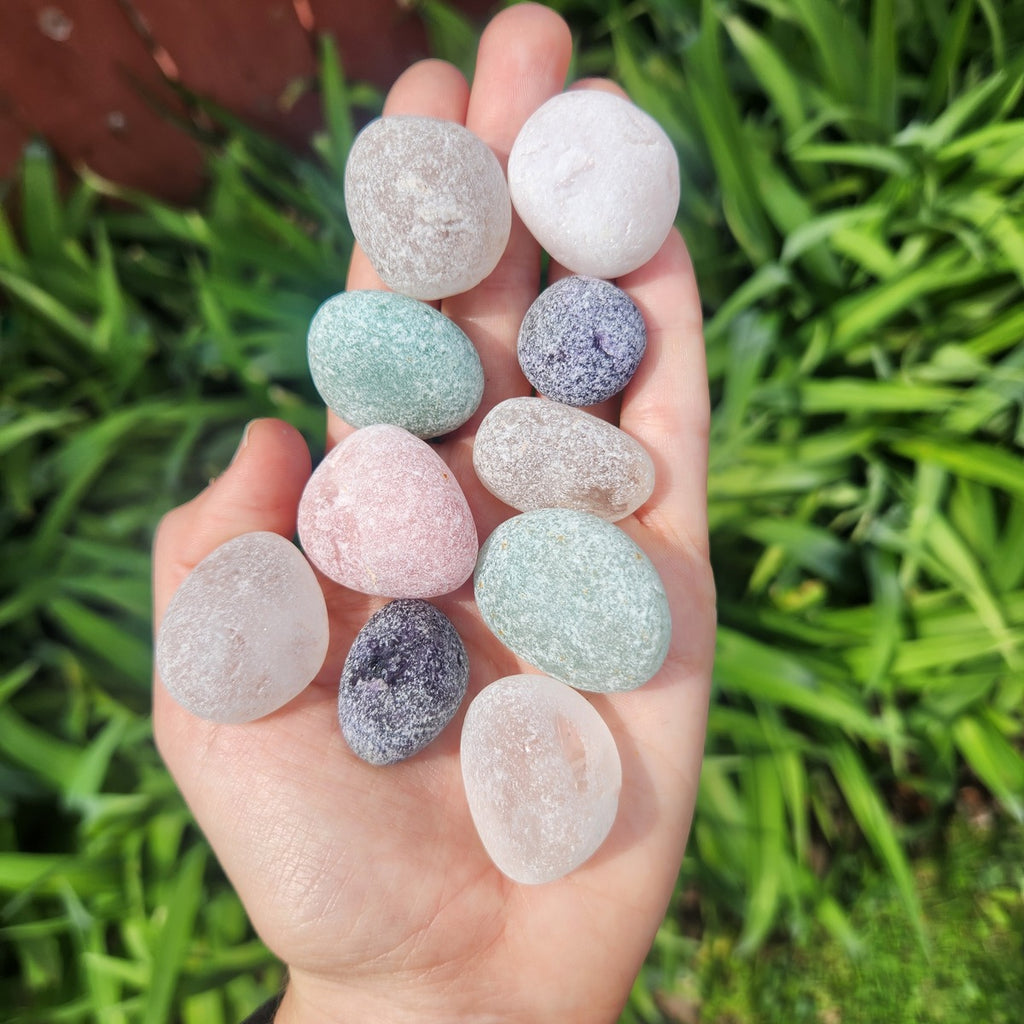 Ema Egg Window Stone 1" | Amethyst, Aventurine, & Quartz Seer Stone