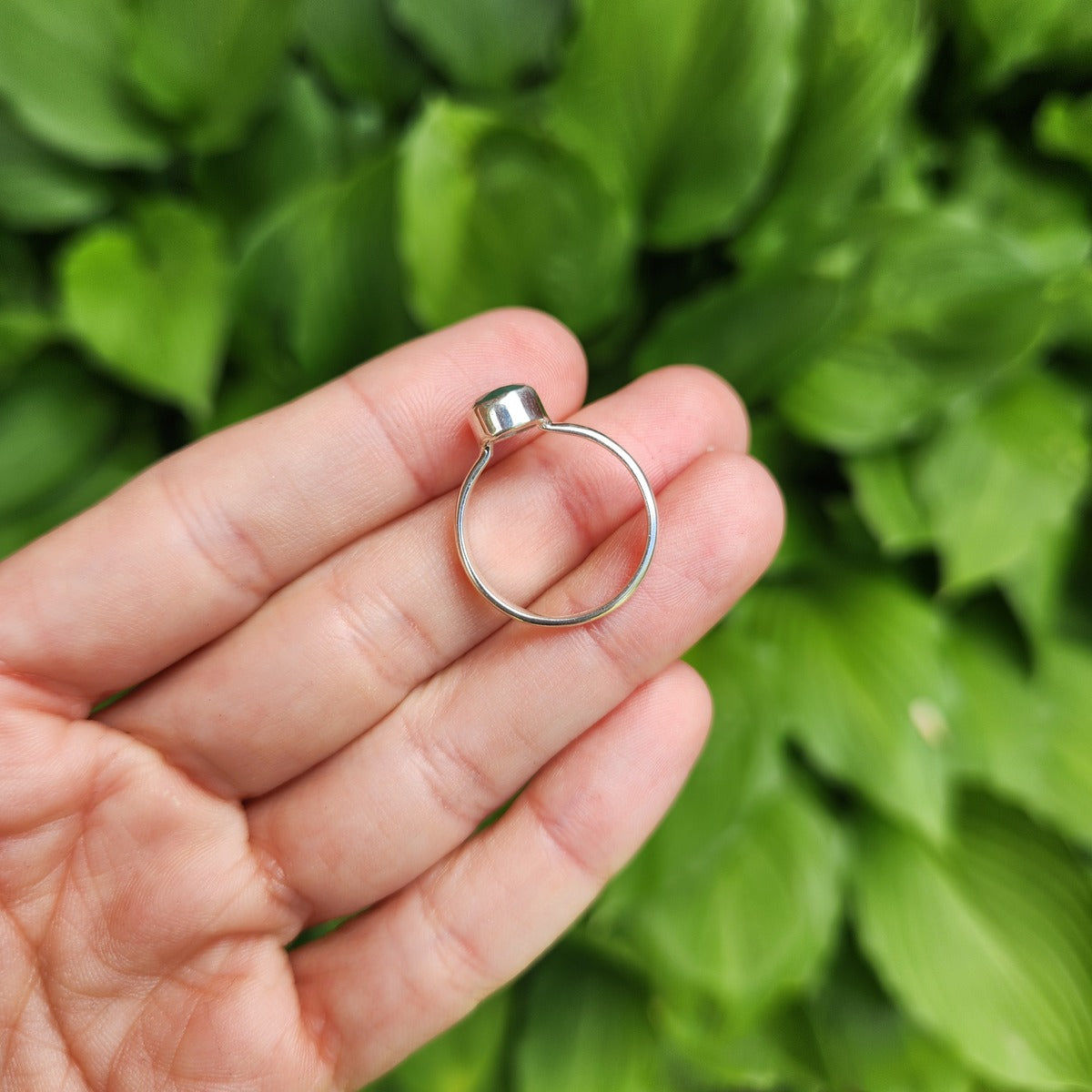 Emerald Stone Ring Sterling Silver Size 7.25 - Love, Harmony, Abundance Crystal