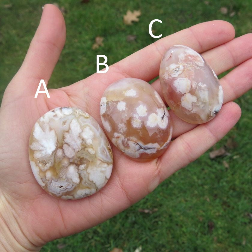 Flower Agate Crystal Cabochon