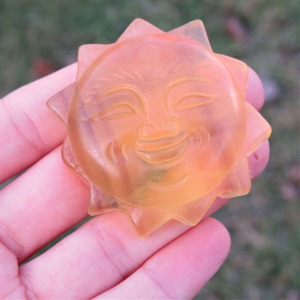 Fluroite Sun Face Carving