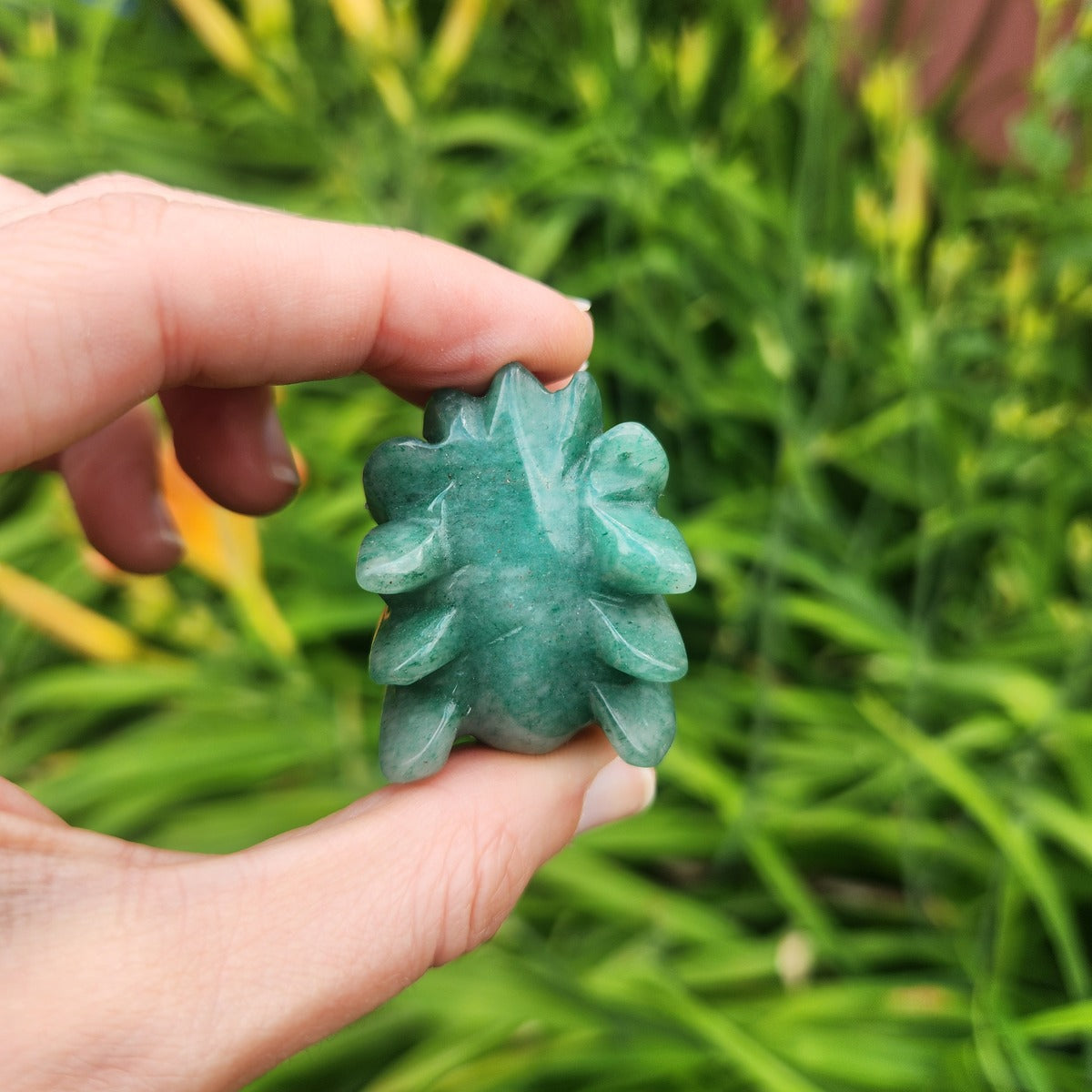 Green Aventurine Crystal Dragon Head Carving 2.5"