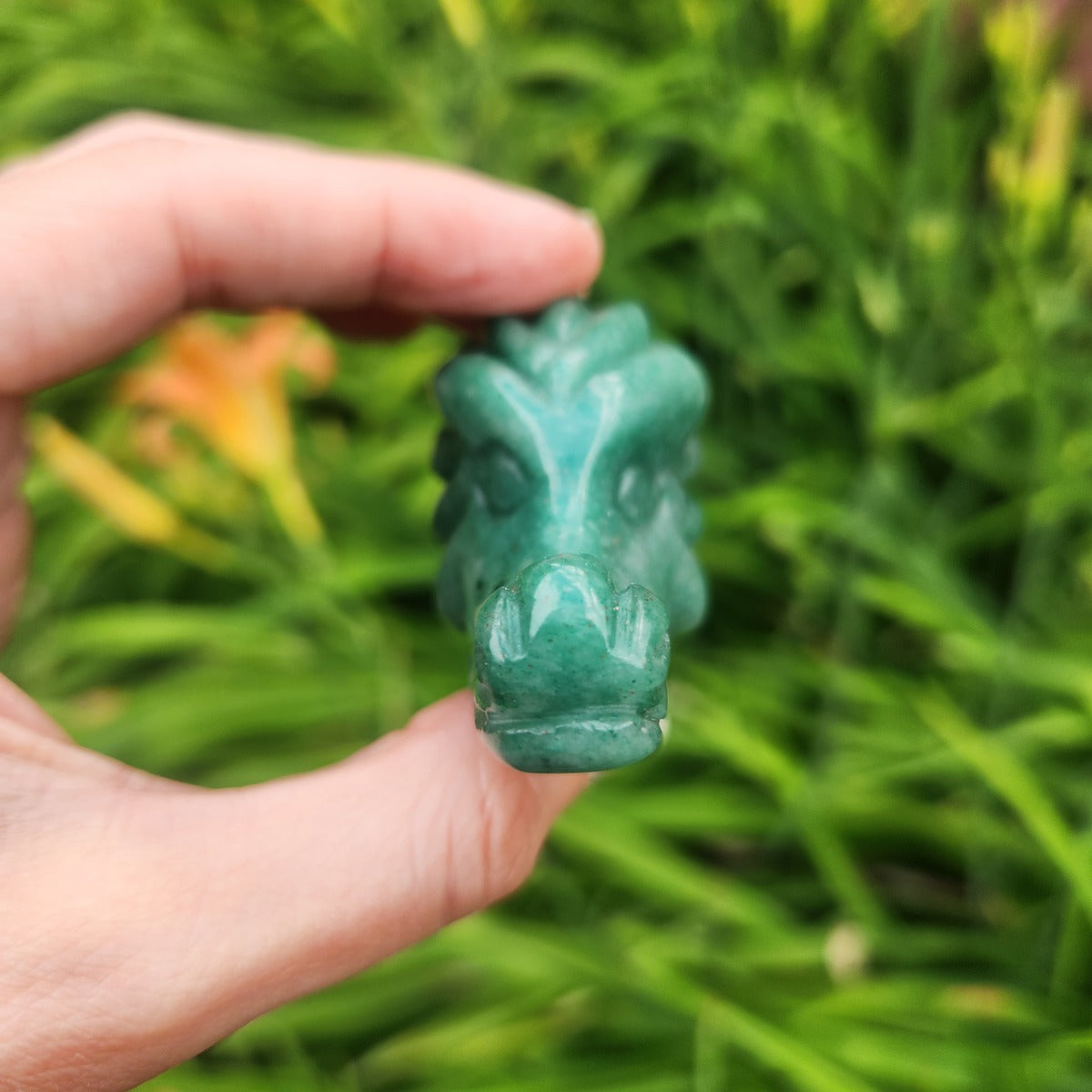 Aventurine Stone Dragon Carving