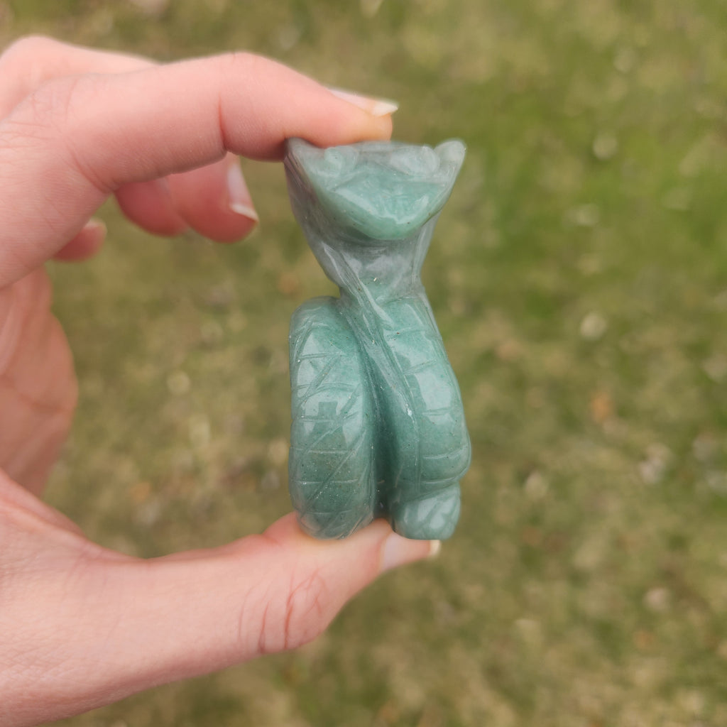 Green Aventurine Crystal Snake Figurine