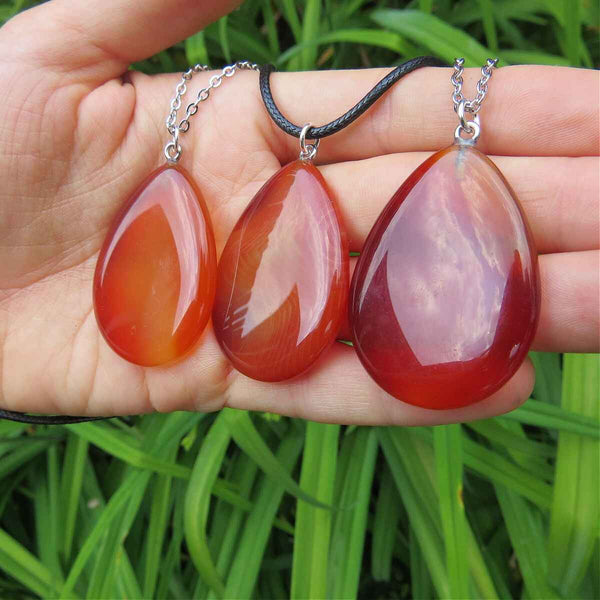 Carnelian Crystal Necklace