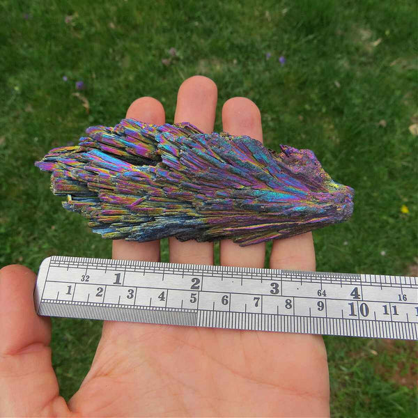Rainbow Aura Kyanite Crystal 4"