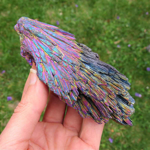 Large Rainbow Aura Kyanite Crystal
