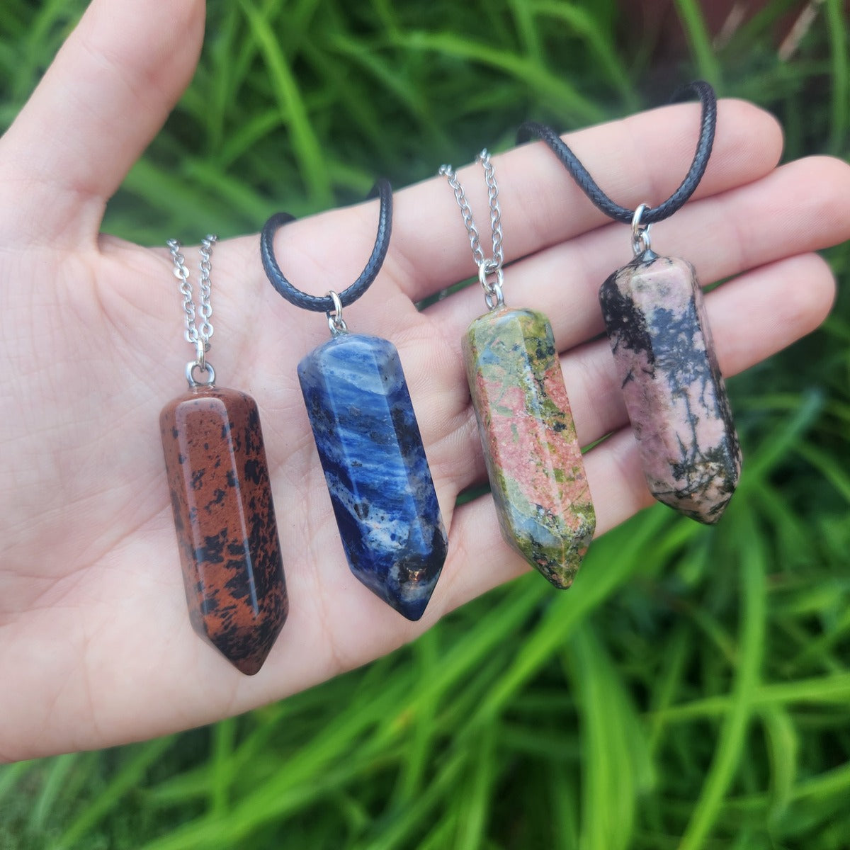 Large Crystal Point Necklace