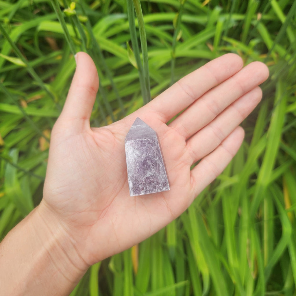 Lepidolite Crystal Standing Tower